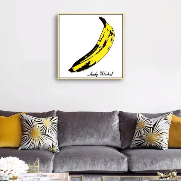 100% Handmade Abstract Oil Painting Wall Art Modern Minimalist Banana Picture Canvas Home Decorative For Living No Frame 60x60 - Image 3