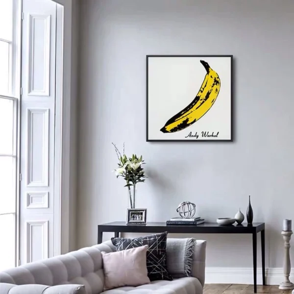 100% Handmade Abstract Oil Painting Wall Art Modern Minimalist Banana Picture Canvas Home Decorative For Living No Frame 60x60 - Image 2