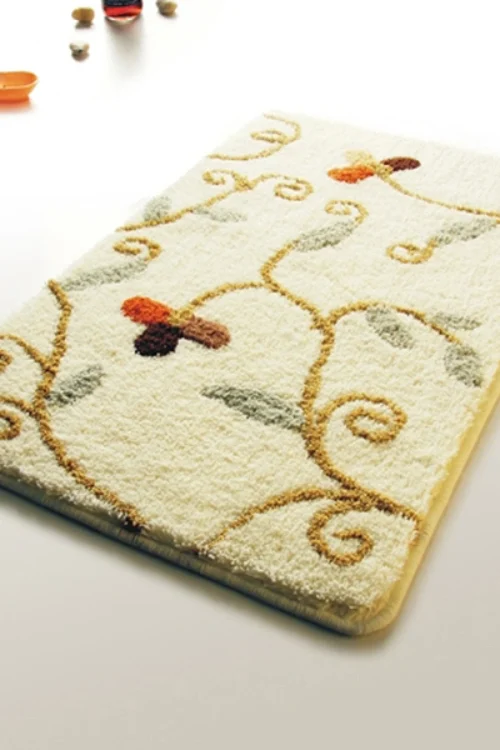 [Beige Vine] Luxury Home Rugs (19.7 by 31.5 inches)