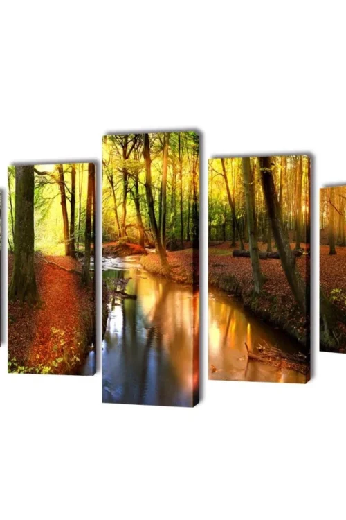 Canvas Wall Print Set Forest 39″ x 20″