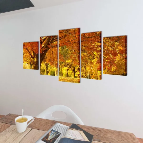 Canvas Wall Print Set Maple 39" x 20" - Image 2