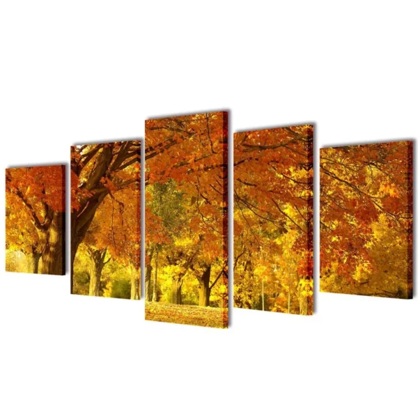 Canvas Wall Print Set Maple 39" x 20"