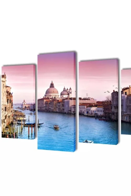 Canvas Wall Print Set Venice 39″ x 20″