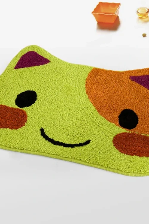 [Smiley Cat] Kids Room Rugs (17.7 by 25.6 inches)