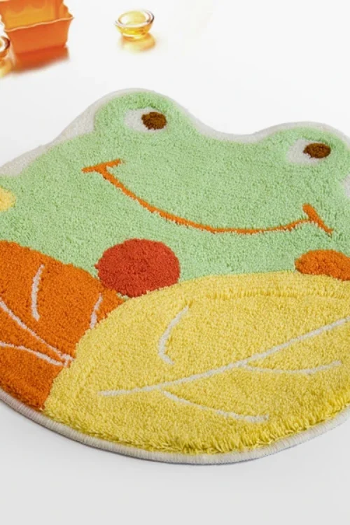 [Smiley Frog] Kids Room Rugs (21.6 by 21.6 inches)