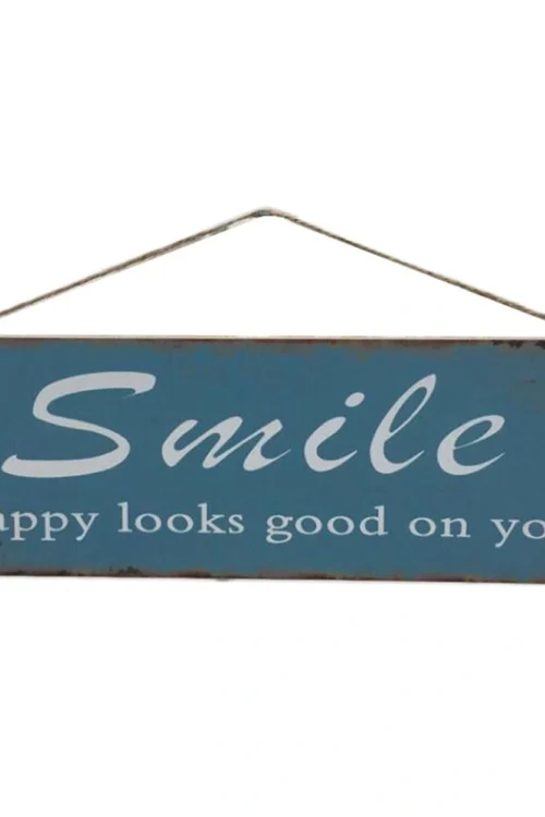 Wooden English Phrase Hanging Plaque Sign Clothing Store Cafe Bar Wall Art Decoration Slogan Sign,Blue